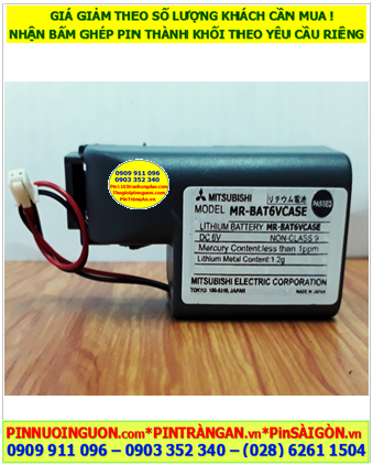 Pin MR-J4BAT ; Pin Mitsubishi MR-J4BAT ; Pin nuôi nguồn Mitsubishi MR-J4BAT, 2CR17335A-WK17 lithium 6v _Xuất xứ Nhật